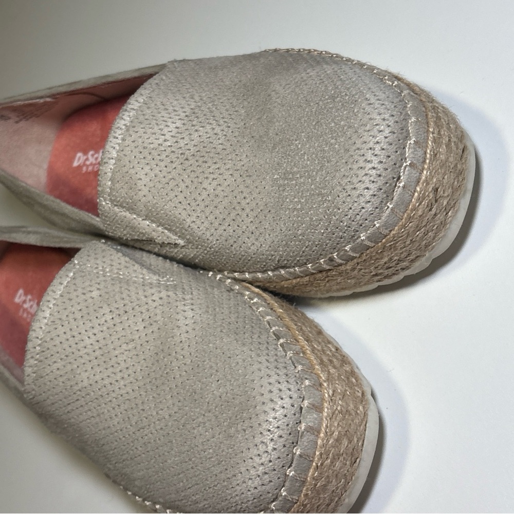 Dr. Scholl's Light Gray Espadrille Slip-Ons